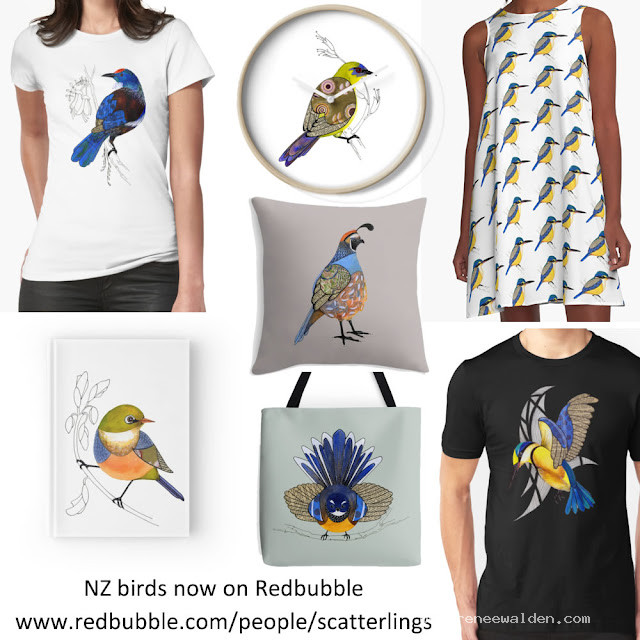 NZ Birds on merchandise.