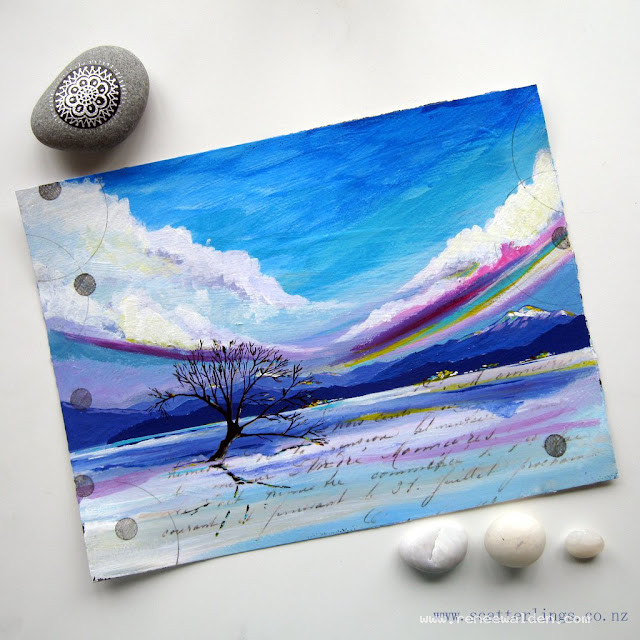 That Wanaka Tree at Dawn - acrylics on paper