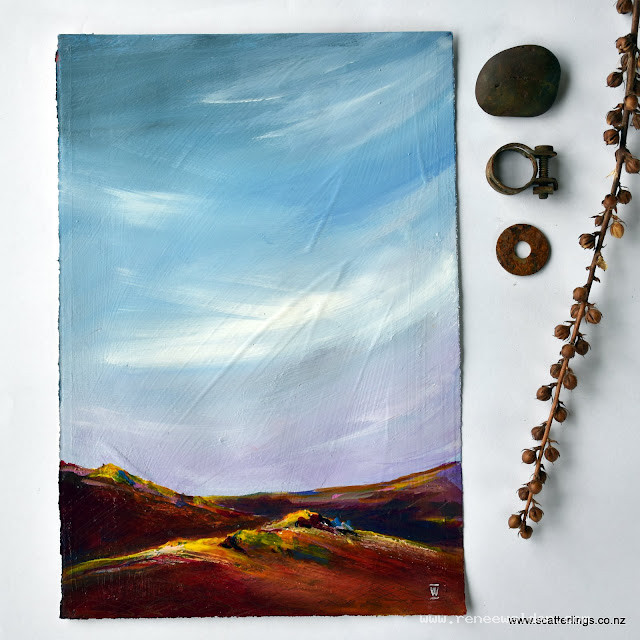"The Crags" - acrylics on paper