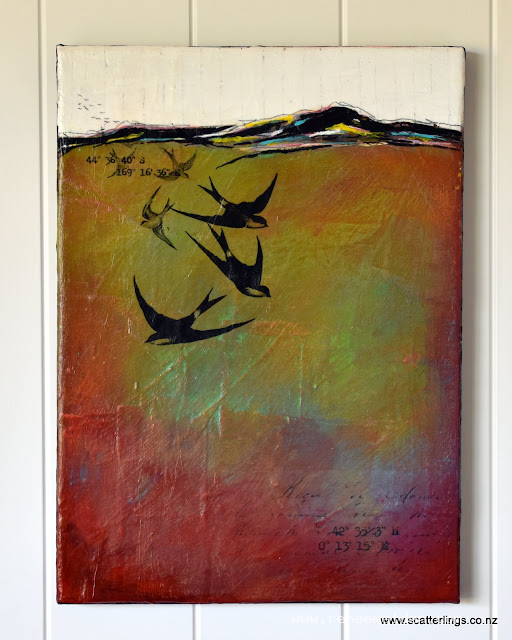 "Migration" - mixed media on canvas