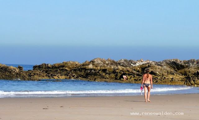 Going snorkelling on the island off Playa Amio, Pechon, Spain