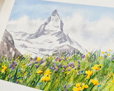 the matterhorn in spring
