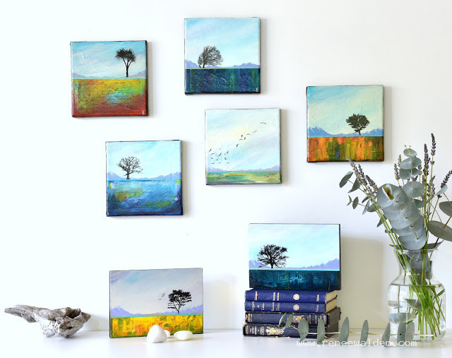 Small abstract paintings - reflections of the landscape around my home