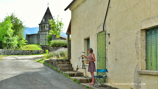 Teaching an online, on location painting class via Zoom