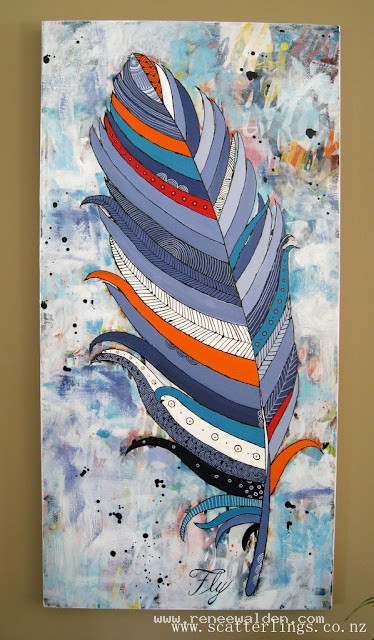 "Fly" - acrylics on canvas