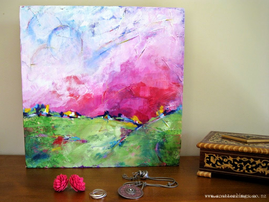 "After the rain" - mixed media on canvas