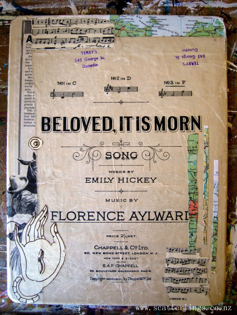 "Beloved, it is morn" - collage layer done