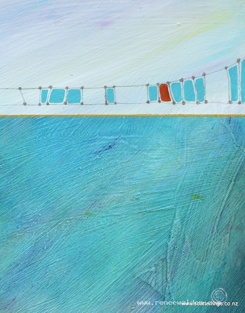 Detail of "Sea Glass" - abstract landscape painting