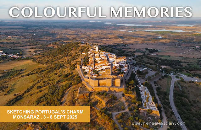 A sketching holiday in Monsaraz, Portugal with watercolour artist Renee Walden.