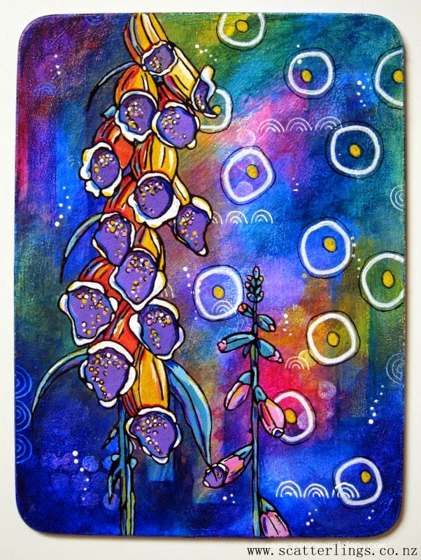 "Summer Dreaming" - acrylics on recycled placemat