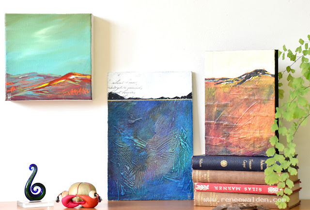Small abstract paintings - super fun grouped together