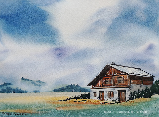 Storm - demo painting from a workshop with the Hawaii Watercolor Society