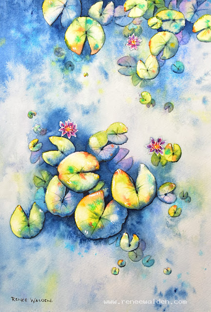 Waterlily Pond No. 3 - here I started to imagine what a pond would look from above.