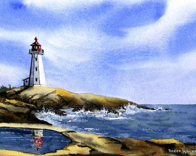 next live zoom class : painting a lighthouse