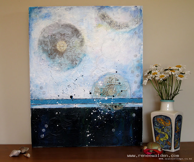 "Fathom" - dreamy, abstract seascape on canvas