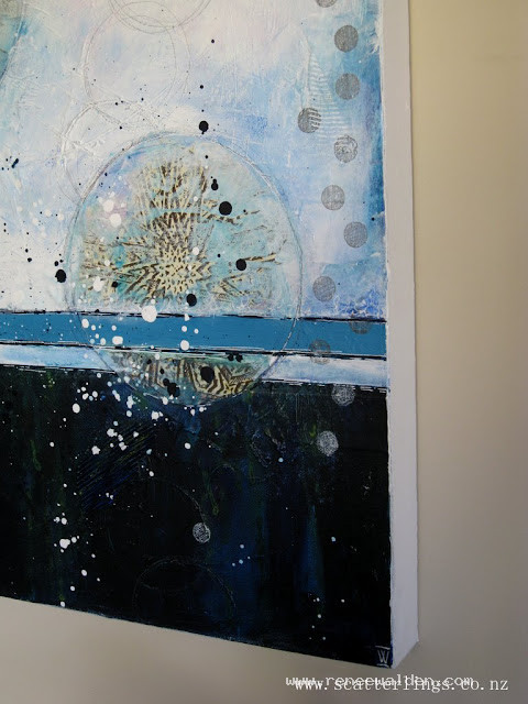 Detail of "Fathom" - abstract painting on canvas