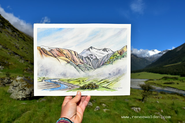 Cascade Saddle and Mount Edward, Mount Aspiring National Park.