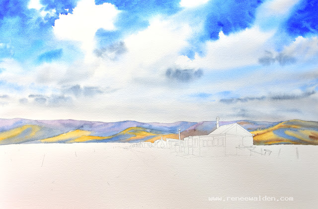 Distant mountains