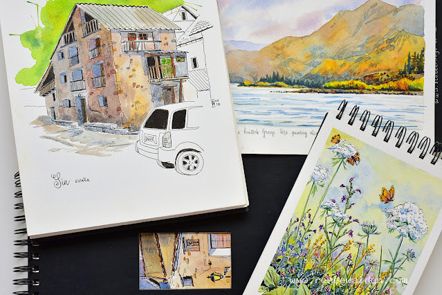Fabriano watercolour sketchbooks, A4 and A5 sizes