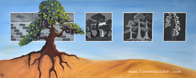 "Things I left behind" - acrylics on canvas