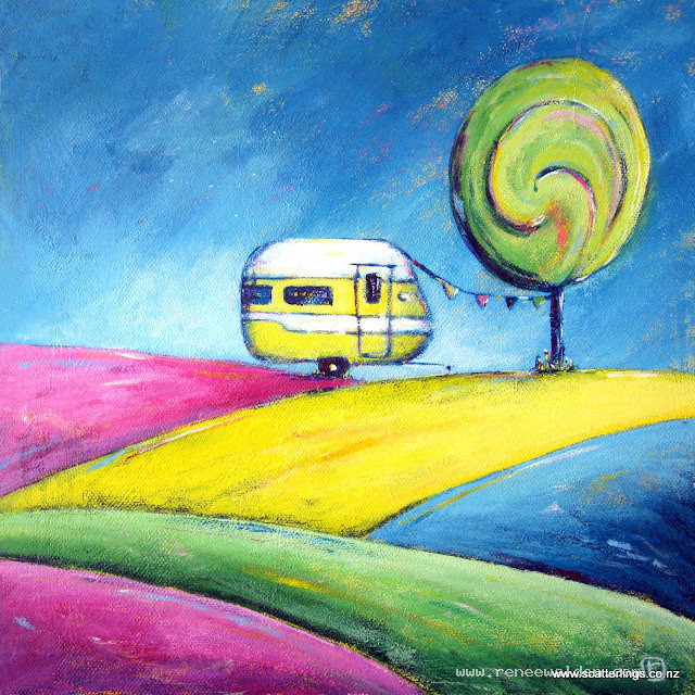 "Summer Holiday" - acrylics on canvas SOLD
