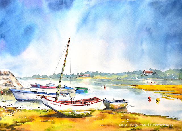 Paint this scene with me - online watercolour lesson