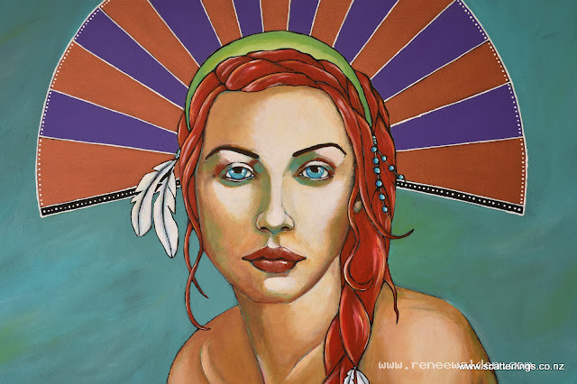 Detail of "Kamali" - portrait of a spirit guide