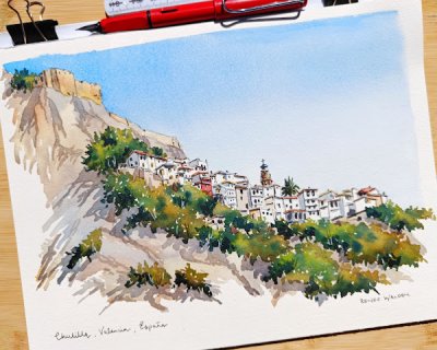 the town of chulilla, valencia, spain
