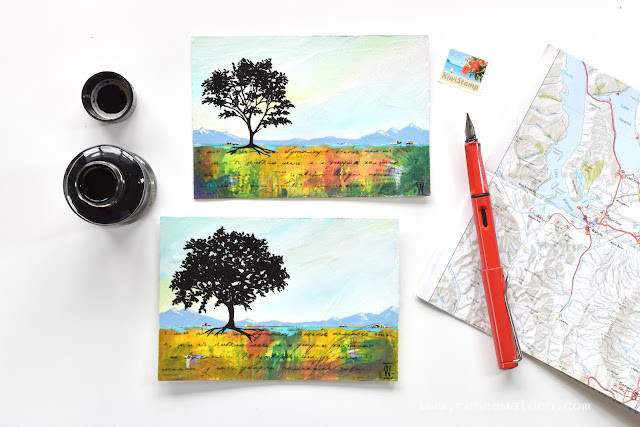 Postcards - mini abstract landscape paintings
