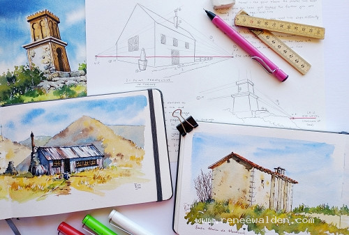 Perspective in practise - online painting course with Renee Walden