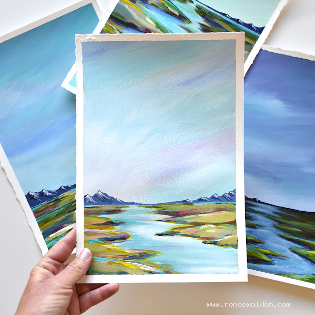 New abstract landscapes on paper