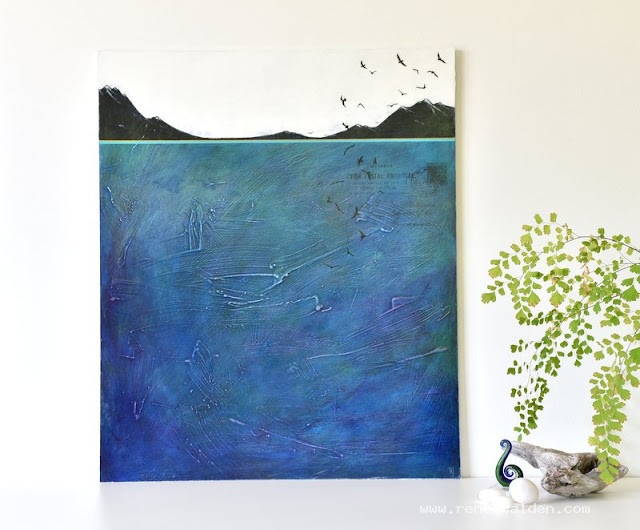 "Heading South" - abstract landscape painting