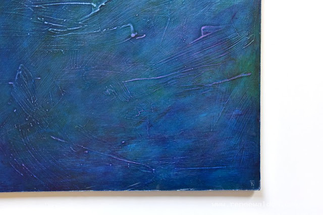 Detail of "Heading South" - layers of colour give the water a sense of depth