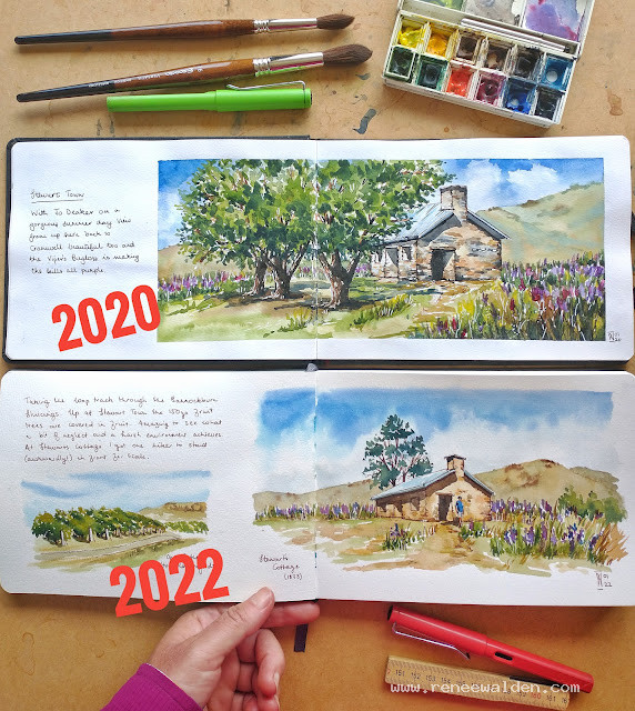 Stewart Cottage painted in 2020 and 2022