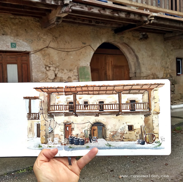 Real artistry in progress! Our friend Paul is restoring this beautiful old house in Cantabria, Spain