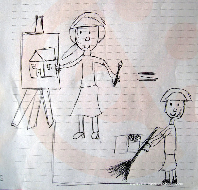 Do I sketch houses for a living? I'd certainly like to :-)