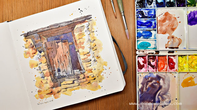 Sketch of an old door behind my house