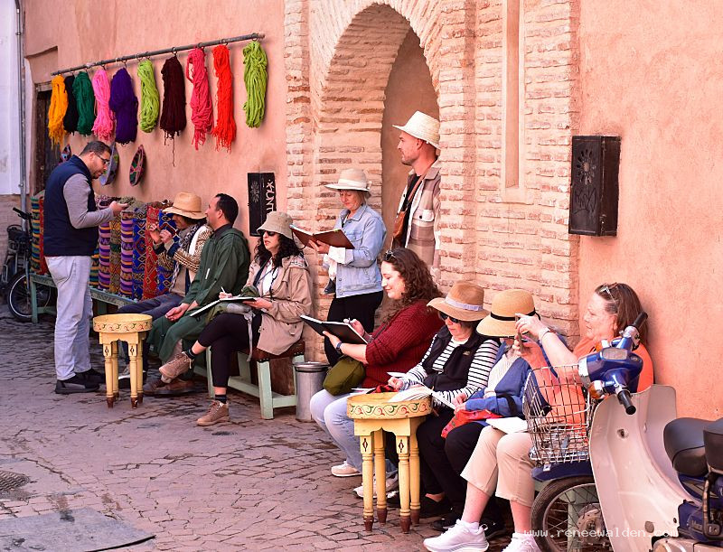 Sketching in the medina in Marrakech