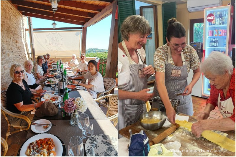 Making pasta at Hotel Leone