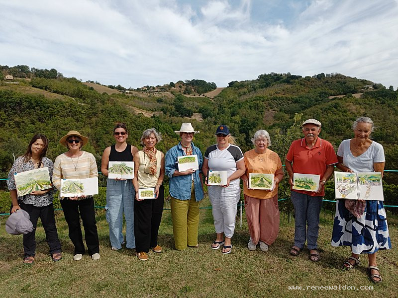 Painting at a vineyard in Italy