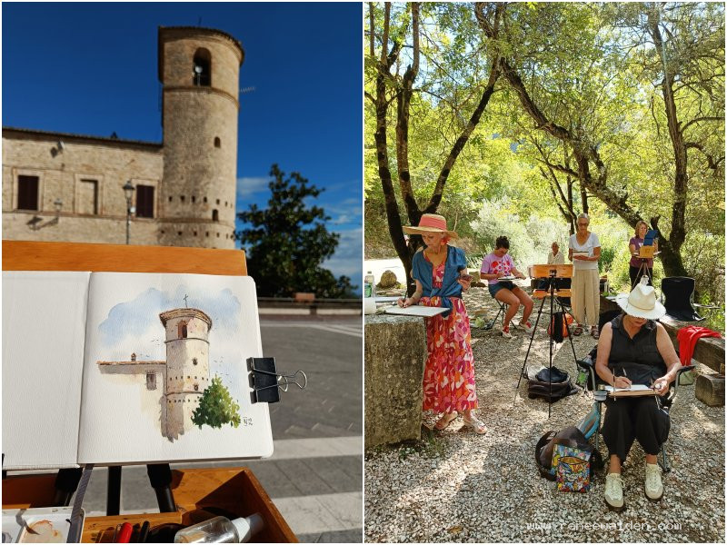 Watercolour art retreat, Italy