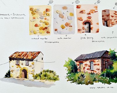 Stonework and brickwork