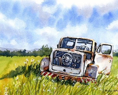 Abandoned truck